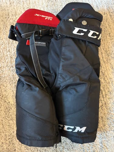 Black Junior Small CCM JetSpeed FT4 Hockey Pants (Used)