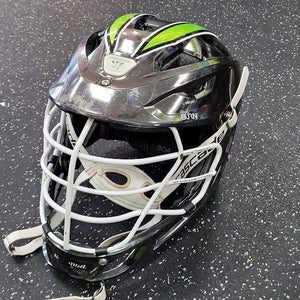Used Warrior BURN METALLIC Lacrosse Helmet Grey MD 11849-S000043517