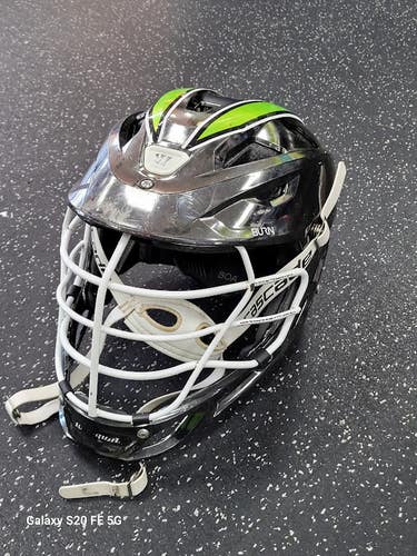 Used Warrior BURN METALLIC Lacrosse Helmet Grey MD 11849-S000043517