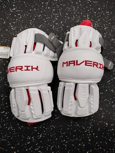 Used Maverik MAX Lacrosse Arm Pads/Guards White LG 11849-S000043512