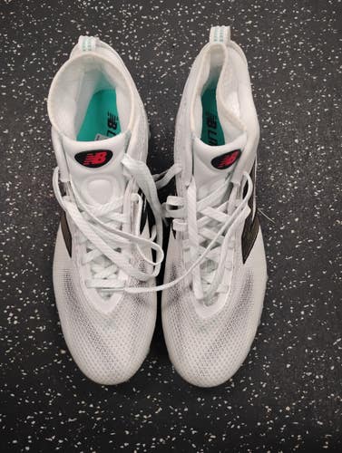 Used New Balance FREEZE LAX Cleats Mens White Senior 12.5 11849-S000043488