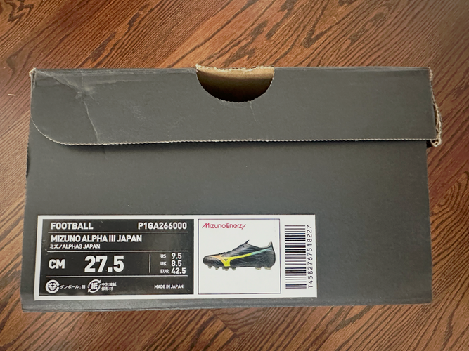 Black Men's Size M 9.5 (W 10.5) Mizuno Cleats (New)