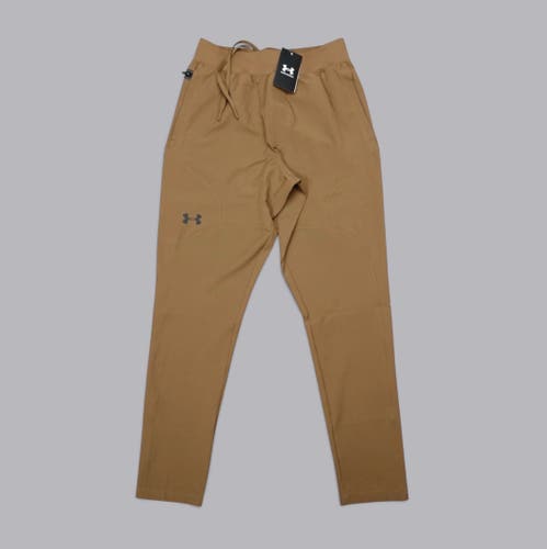 Brown Medium Men's Under Armour Pants (New) Under Armour UA Unstoppable Men’s Tapered Fitted Pants