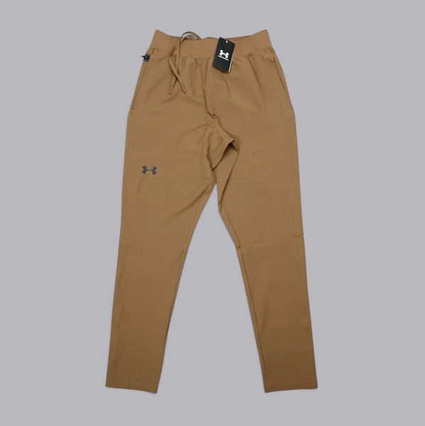 Brown Medium Men's Under Armour Pants (New) Under Armour UA Unstoppable Men’s Tapered Fitted Pants