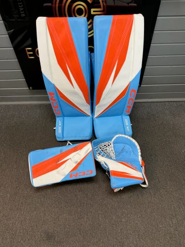 34" +1 Senior Blue Or CCM Axis XF Regular Goalie Full Set (Used)
