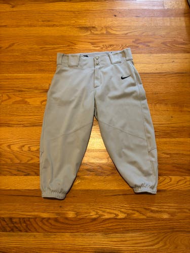 Gray Men's Small Adult Nike Game Pants (Used)