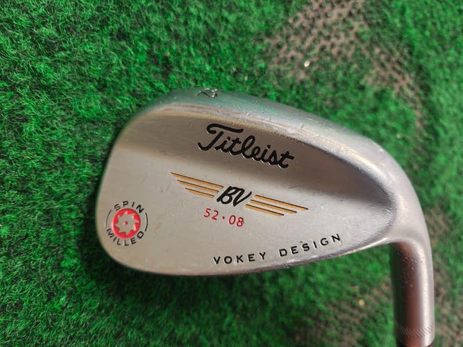 Titleist Vokey Spin Milled Gap Wedge GW Steel Shaft 52 Degree 52.08