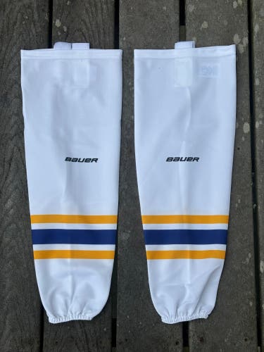 Senior L/XL White Mesh Bauer Hockey Socks (New)