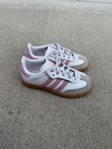 Adidas Samba OG CF EL I Kids Toddler Sneakers White Pink Gum JQ2028 Size 7k