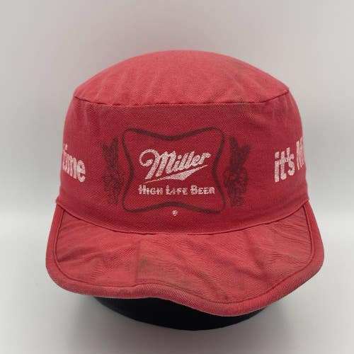 Miller High Life Vintage Painters Beer Cap Red 1980s Hat