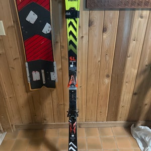 Volkl Racetiger SL 157 cm Skis With Bindings Max Din 20 (Used)
