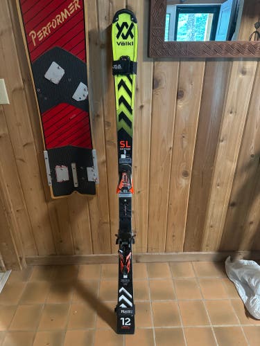 Volkl Racetiger SL 157 cm Skis With Bindings Max Din 20 (Used)