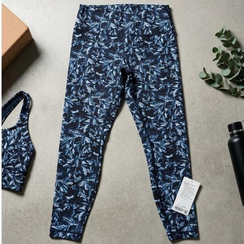 NWT Lululemon Wunder Under Floral High Rise Leggings Size 12 Athleisure