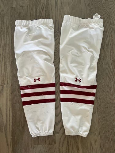 White Senior Large Under Armour Socks Pro Stock (Used)