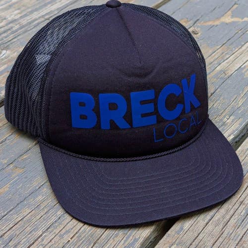 Breck Local Ski Town All-Stars Rope Trucker Hat Foam Snapback Apres Ski Colorado