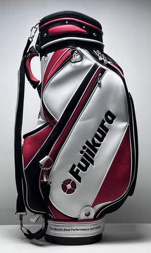 Fujikura Tour Staff Bag White 5-Way Divide Single Strap Golf Bag