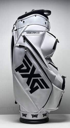 PXG Classic Cart Bag White 6-Way Divide Single Strap Golf Bag