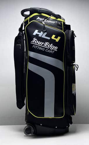 Tour Edge Fit Cart Staff Bag Black 16 Divide Single Strap Golf Bag with Wheels