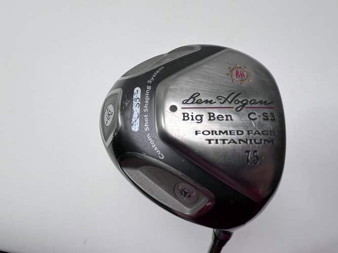 Ben Hogan Big Ben CS3 Driver 7.5* Aldila NV-H Green 70g Extra Stiff RH