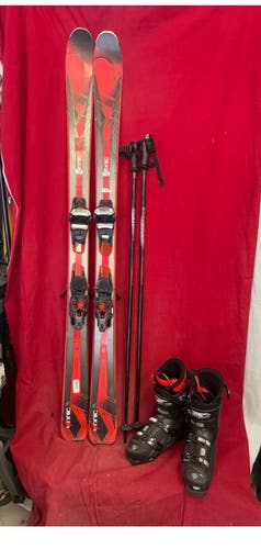 K2 170 cm All Mountain Skis With Bindings. Rossignol Ski Boots 27.5, Ski Poles 50”.