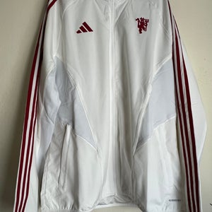 adidas Manchester United Anthem Jacket MUFC Windbreaker Full Zip Men's Large
