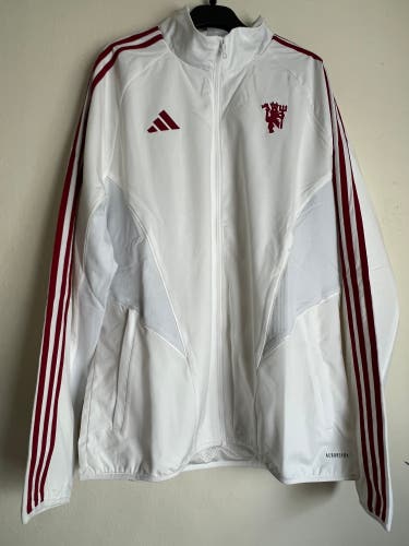 adidas Manchester United Anthem Jacket MUFC Windbreaker Full Zip Men's Large