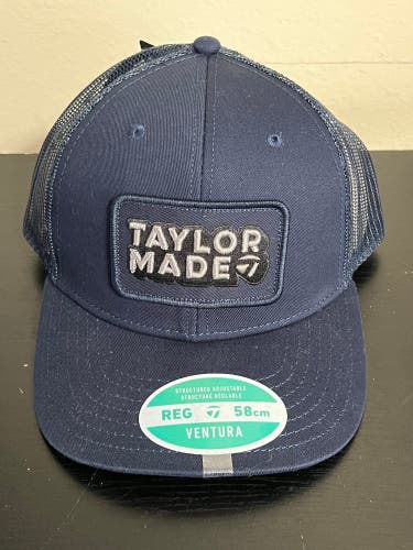 TaylorMade Retro Trucker / Baseball Golf Hat Cap Navy Snapback OSFM NWT N2681418