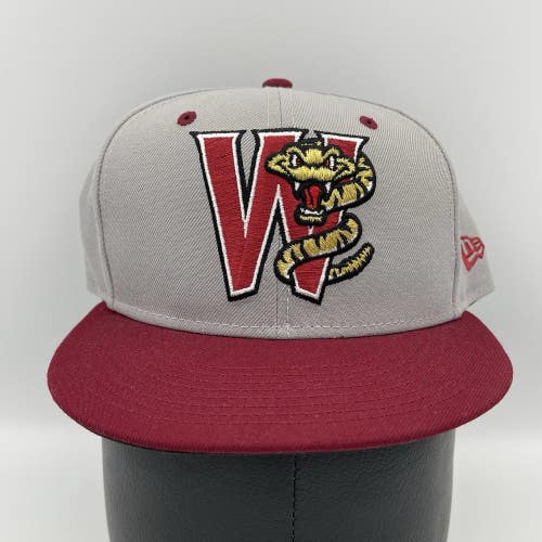 MiLB Wisconsin Timber Rattlers New Era 59FIFTY Gray Fitted Hat Size 7 3/8 Cap