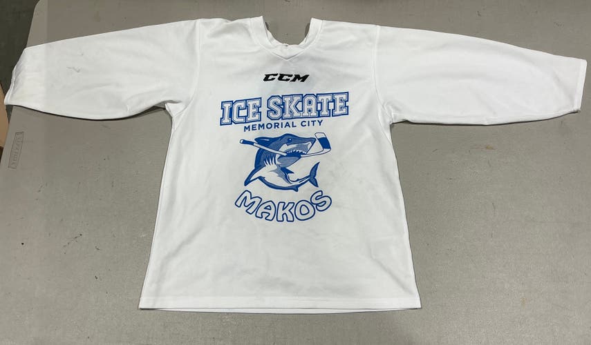 Youth SM/MD White Memorial City Makos CCM Jersey (Used) 9306