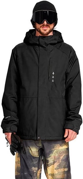MENS VOLCOM DUA GORE-TEX SKI SNOWBOARD HOODED JACKET (2XL) BLACK