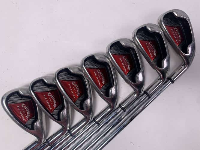 Callaway Big Bertha 2008 Iron Set 4-PW Uniflex Steel Mens RH Midsize Grips