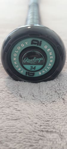 Rawlings Mach AI Alloy BBCOR Certified Bat (-3) 31 oz 34" (New)