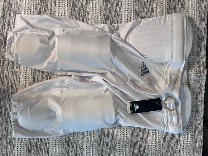 (New) Adidas Integrated Football Pad Pant Adult Large WHITE