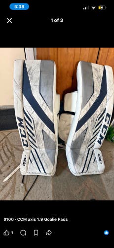 33" 2022 CCM Axis 1.9 Goalie Leg Pads (Used)