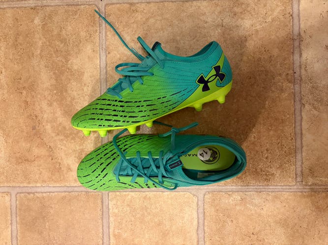 Green Men's Size M 14.0 (W 15.0) Under Armour Magnetico pro fg Cleats (New)