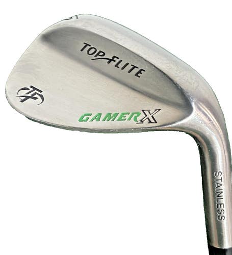Top Flite Gamer X Stainless Sand Wedge 56* RH Stiff Steel 35 Inches New Mid Grip