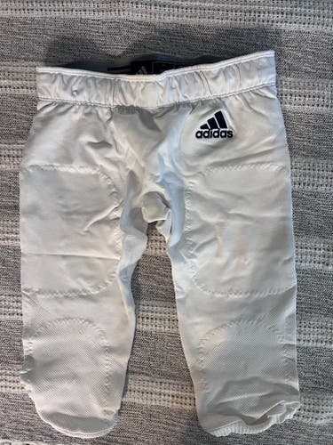 (New) 2 pairs - Adult XL Adidas Football Pants WHITE