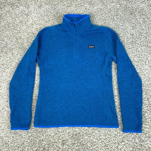 Patagonia Pullover Womens Small Blue Hiking Fleece Better Sweater 1/4 Zip Gorp