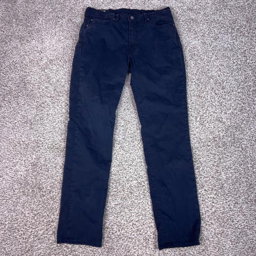 Levis 511 Pants Mens 32x32 Navy Blue Slim Fit Casual Cotton Blend Chinos Office