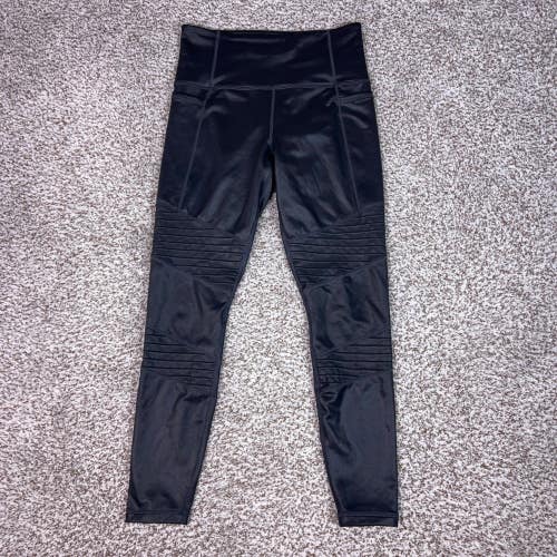 Athleta Leggings Women S Black Inclination Moto Tight Activewear High Rise Pant
