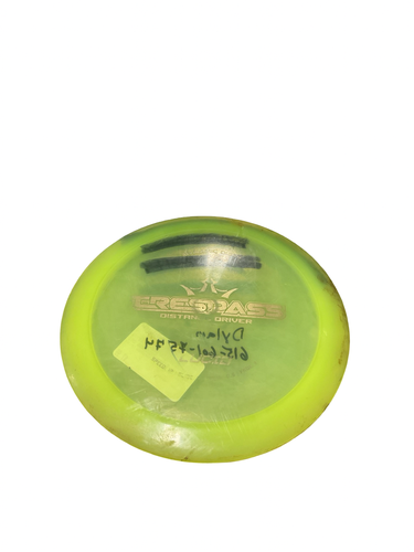 Used Dynamic Discs TRESPASS DRIVER Disc Golf Driver Yellow 11834-S000056304
