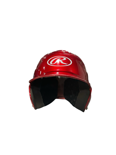 Used Rawlings 6 1/2 - 7 1/2 Batting Helmet No Mask Red One Size 11834-S000055623
