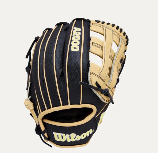 New A2000 RHT 12IN CLASSIC SERIES BLACK/BLONDE BASEBALL GLOVE 11834-WILWBW10411612