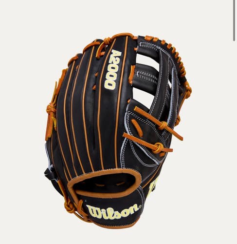 New A2000 LHT 12.5IN CLASSIC SERIES BLACK/SADDLE BASEBALL GLOVE 11834-WILWBW104122125