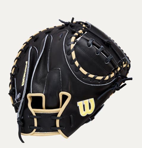 New A2000 RHT 34IN CATCHER MITT CLASSIC SERIES BLACK/BLONE 11834-WILWBW10412834