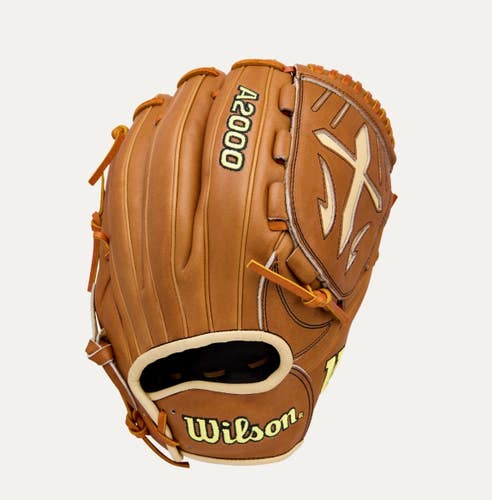 New A2000 RHT 12IN CLASSIC SERIES SADDLE/BLONE BASEBALL GLOVE 11834-WILWBW10411712
