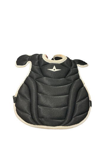 Used All-Star 9-12 BLACK CATCHER PROTECTOR Catchers Chest Protector Black Junior 11834-S000055797