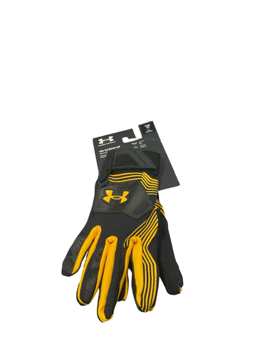 Used Under Armour BB/SB Batting Gloves Black MD 11834-S000055833