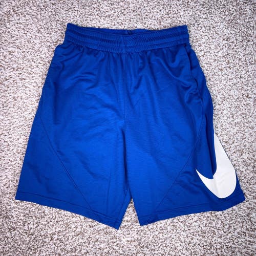 Nike Shorts Mens Medium Blue Gym Athletic Swoosh Logo Dri-FIT Basketball Sport