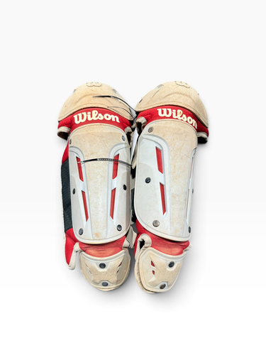 Used Wilson LEG GUARDS Catchers Leg Guards Red Youth 11375-S000381457